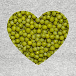 Green Peas Love Heart Photograph T-Shirt